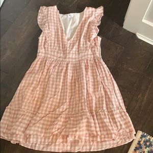 Pink check dress